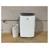 BLACK+DECKER 8,000 BTU Portable Air Conditioner up to 350 Sq. with Remote Control, White Model: BPACT08WT (Transit Damage, See Photos)