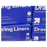 LOT OF 7 up&up Large Drawstring Liners For Cat Litter Boxes 30x18in