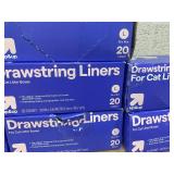 LOT OF 7 up&up Large Drawstring Liners For Cat Litter Boxes 30x18in
