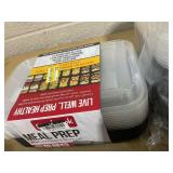 LOT OF 5 Goodcook Meal Prep Containers (Minor Cracks, See Photos)