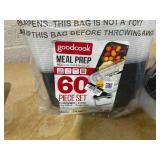 LOT OF 5 Goodcook Meal Prep Containers (Minor Cracks, See Photos)