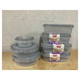 LOT OF 7 Goodcook Meal Containers (1 Container Cracked)