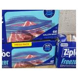 LOT OF 5 Ziploc Freezer Bags