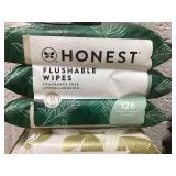 LOT OF 6 Honest & Dude Wipes Flushable Wipes (Honest- 126 Wipes , Dude Wipes-144 Wipes)