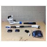 HART 20-Volt Cordless Hybrid Battery Or Cord 12-inch String Trimmer/Edger and Blower Kit (2) 2.0Ah Lithium-Ion Batteries (1) Charger
