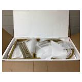 Costway Oval coffee table, 2-tier wooden accent table, white