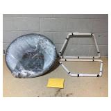 Costway Modern Velvet Accent Chair with Golden Metal Legs, Grey