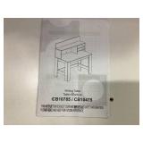 Costway 20cm Computer Desk with Bookshelf, Home Office Writing Desk with Anti-Tipping Kits & Cable Management Hole