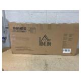 HOMCOM Narrow Shoe Storage Cabinet with Wave-like Panels and Adjustable Shelves for 12 Pairs of Shoes, White