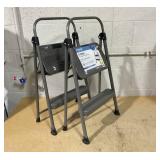 LOT OF 2 Cosco 2 Step Folding Step Stool, Lightweight, Locks In Position, Up To 225lb