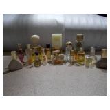 assorted vintage miniature perfume bottles