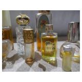 assorted vintage miniature perfume bottles