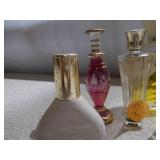 assorted vintage miniature perfume bottles