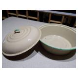 Enamel Bowl/Pan with Lid