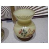 These are vintage hand-painted glass lamp shades