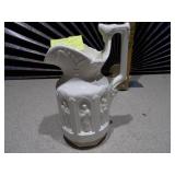 The image displays an assortment of vintage porcelain and pottery collectibles