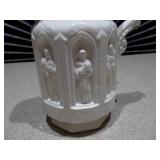 The image displays an assortment of vintage porcelain and pottery collectibles