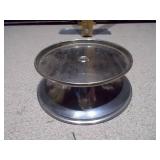This is a vintage Anchor Hocking Troy clear glass pedestal cake stand