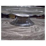 This is a vintage Anchor Hocking Troy clear glass pedestal cake stand