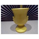 This is a vintage yellow Art Deco vase