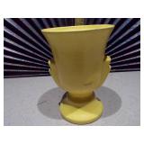 This is a vintage yellow Art Deco vase