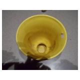 This is a vintage yellow Art Deco vase