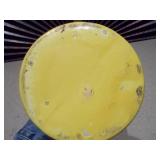 This is a vintage yellow Art Deco vase