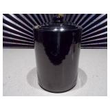 This is a Fenton black glass Mandarin vase.