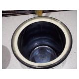 This is a Fenton black glass Mandarin vase.