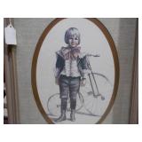 This is a set of two vintage framed prints by Joanne Thompson