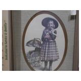 This is a set of two vintage framed prints by Joanne Thompson