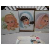 These are vintage "American Beauties" prints by artist Frances Hook, used as advertising giveaways by Northern Tissue Paper Mills in the 1960s