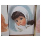 These are vintage "American Beauties" prints by artist Frances Hook, used as advertising giveaways by Northern Tissue Paper Mills in the 1960s