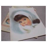 These are vintage "American Beauties" prints by artist Frances Hook, used as advertising giveaways by Northern Tissue Paper Mills in the 1960s