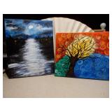 These are two acrylic paintings on canvas