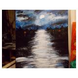 These are two acrylic paintings on canvas