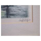 This appears to be a vintage, one of the 1st etchings from hand-watercolored etching of the Notre Dame Cathedral in Paris,