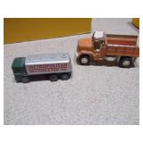 This is a lot of vintage diecast toy cars and trucks, likely from brands such as TootsieToy, Matchbox, or Lesney.