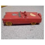 This is a collection of vintage die-cast toy cars, likely from brands such as Matchbox, Tootsietoy, or Lesney.