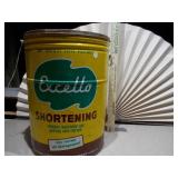 This is a vintage 50-pound Excello shortening tin can