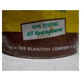 This is a vintage 50-pound Excello shortening tin can