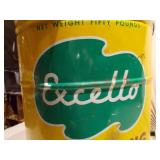 This is a vintage 50-pound Excello shortening tin can