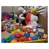 The image displays a collection of vintage fast-food toys, primarily from McDonald