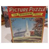 This image displays a collection of various jigsaw puzzles