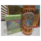 This image displays a collection of various jigsaw puzzles