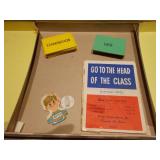 This is a vintage Milton Bradley "Go To The Head Of The Class" board game from 1967.