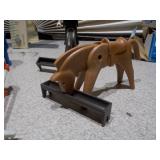 The image features two vintage toys: the Playmobil System Indian Deluxe Set #1102 and a toy called "the MAGIC designer