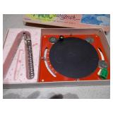 The image features two vintage toys: the Playmobil System Indian Deluxe Set #1102 and a toy called "the MAGIC designer