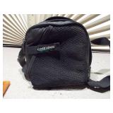 This appears to be a Memorex MD6451 portable CD player along with a Case Logic carrying case and two CDs.