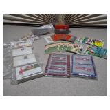 The image displays a lot of assorted sports trading cards and collectibles, primarily featuring vintage baseball cards from the late 1980s